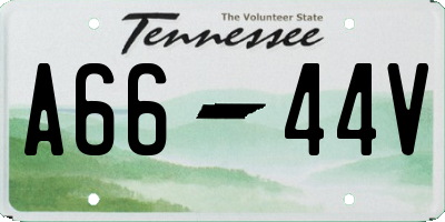 TN license plate A6644V