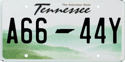 TN license plate A6644Y