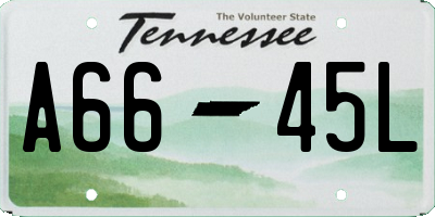 TN license plate A6645L