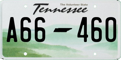 TN license plate A6646O