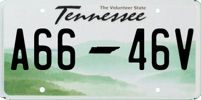 TN license plate A6646V