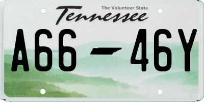 TN license plate A6646Y