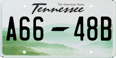TN license plate A6648B