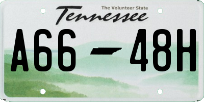 TN license plate A6648H