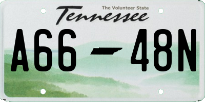 TN license plate A6648N