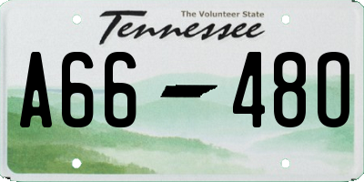 TN license plate A6648O