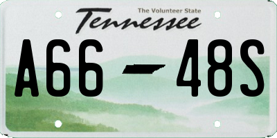 TN license plate A6648S