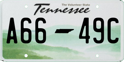 TN license plate A6649C