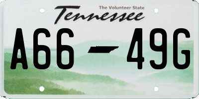 TN license plate A6649G