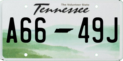 TN license plate A6649J