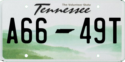 TN license plate A6649T