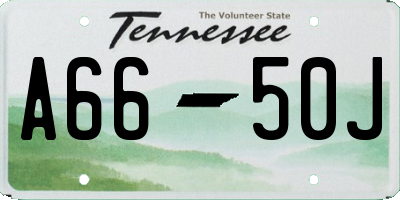 TN license plate A6650J