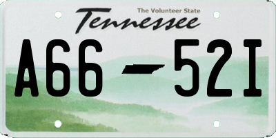 TN license plate A6652I