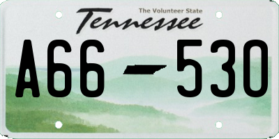 TN license plate A6653O
