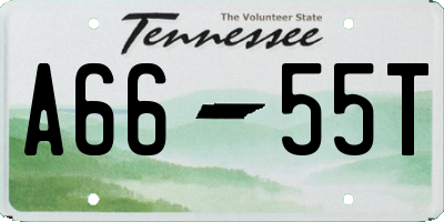 TN license plate A6655T