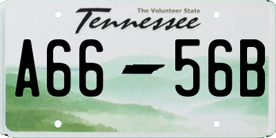 TN license plate A6656B