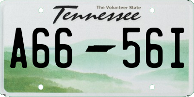 TN license plate A6656I