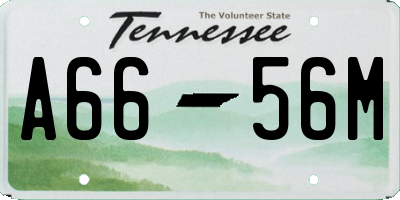 TN license plate A6656M