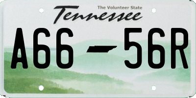 TN license plate A6656R