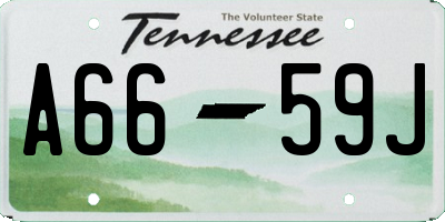 TN license plate A6659J