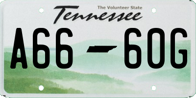 TN license plate A6660G