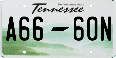TN license plate A6660N