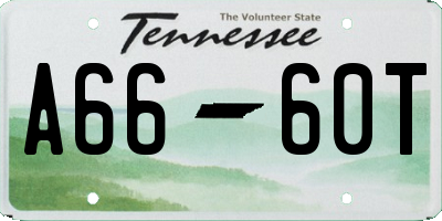 TN license plate A6660T