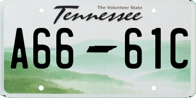 TN license plate A6661C