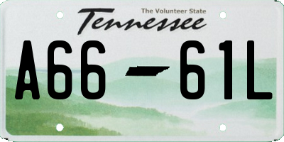 TN license plate A6661L