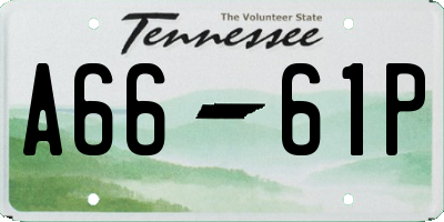 TN license plate A6661P