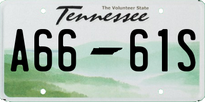 TN license plate A6661S