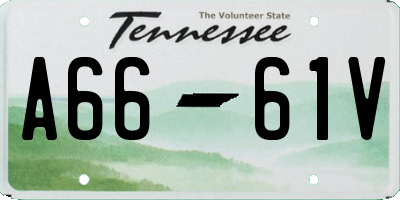 TN license plate A6661V