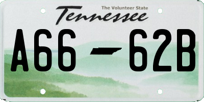TN license plate A6662B