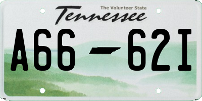 TN license plate A6662I