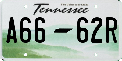 TN license plate A6662R