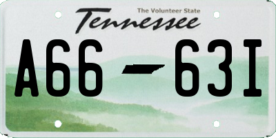 TN license plate A6663I