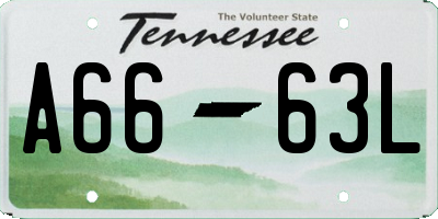 TN license plate A6663L