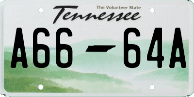 TN license plate A6664A