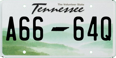 TN license plate A6664Q