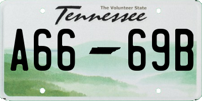 TN license plate A6669B