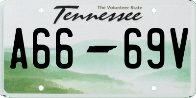 TN license plate A6669V