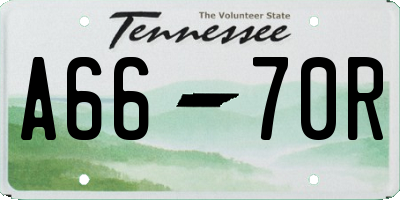 TN license plate A6670R