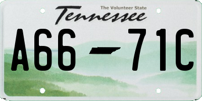 TN license plate A6671C