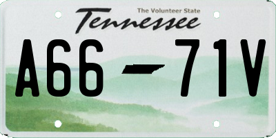 TN license plate A6671V