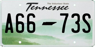 TN license plate A6673S