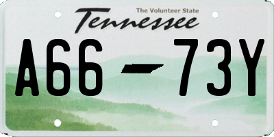 TN license plate A6673Y