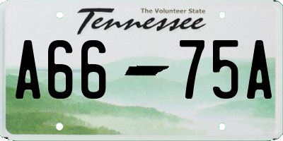 TN license plate A6675A