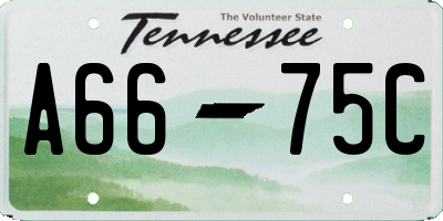 TN license plate A6675C