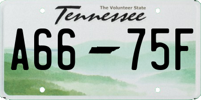 TN license plate A6675F