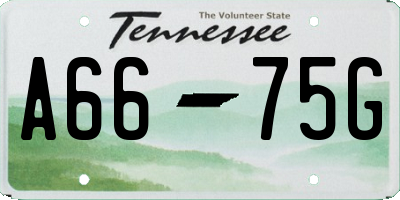TN license plate A6675G